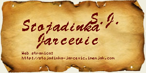 Stojadinka Jarčević vizit kartica